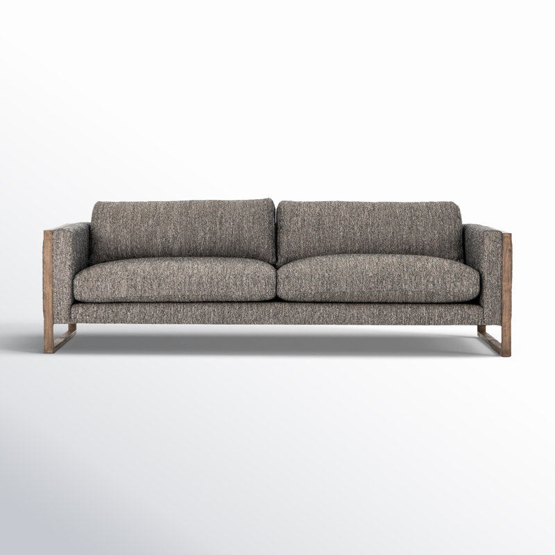 Otis 97" Square Arm Loveseat, Charcoal