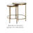 Westwood Mirrored Glass Top End Table Set