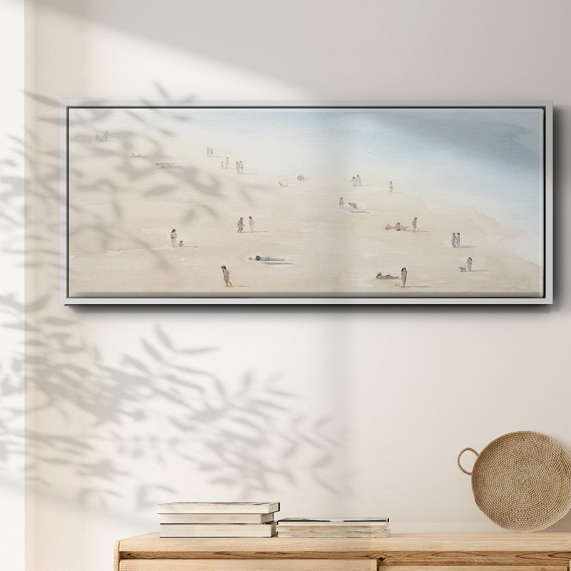 Beach Goers III - toile encadrée, H 20 po x l 50 po