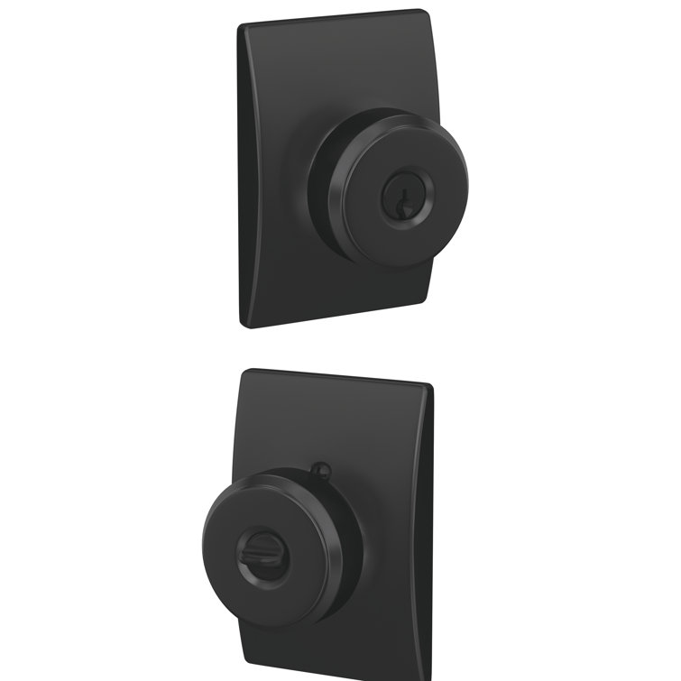 F Series Bowery Keyed Entry Knobset with Century Rosette