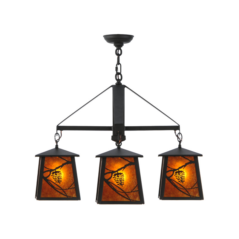 Rustic Lodge 4 - Light Chandelier, Oil Rubbed Bronze