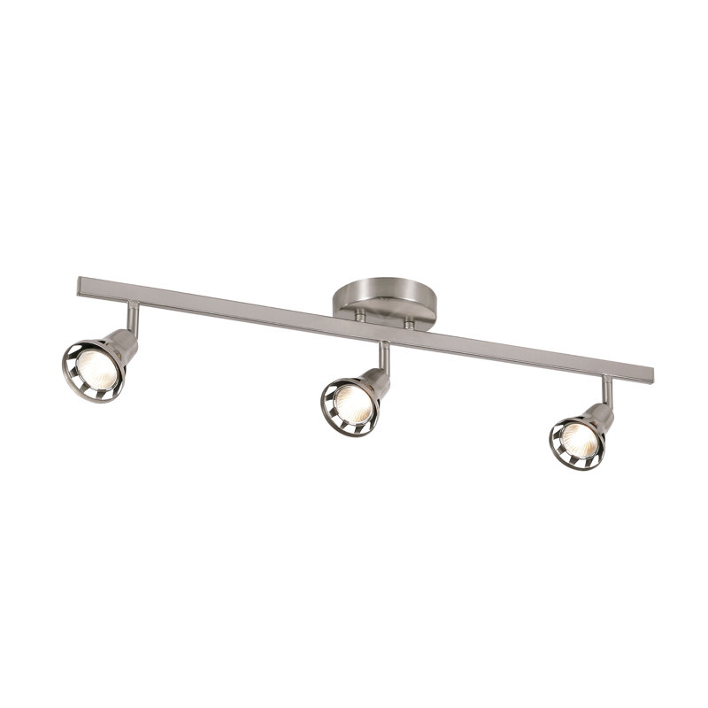 28'' 3 -Light Fixed Track Track Kit with Adjustable Head, Brushed Nickel