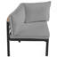 Ensemble de conversation moderne avec canapé modulaire pour l'extérieur, ensemble de conversation avec coussins pour patio, jardin-112367613