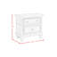 Table de chevet 2 tiroirs Alcott Hill® Darothy avec USB en gris clair