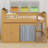 Space-Saving Loft Bed with Built-in Wardrobe, Storage Cabinet & LED-1947226090