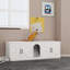 Litière en bois blanc avec deux espaces pour deux chats et des meubles de ventilation remarquables Airy
