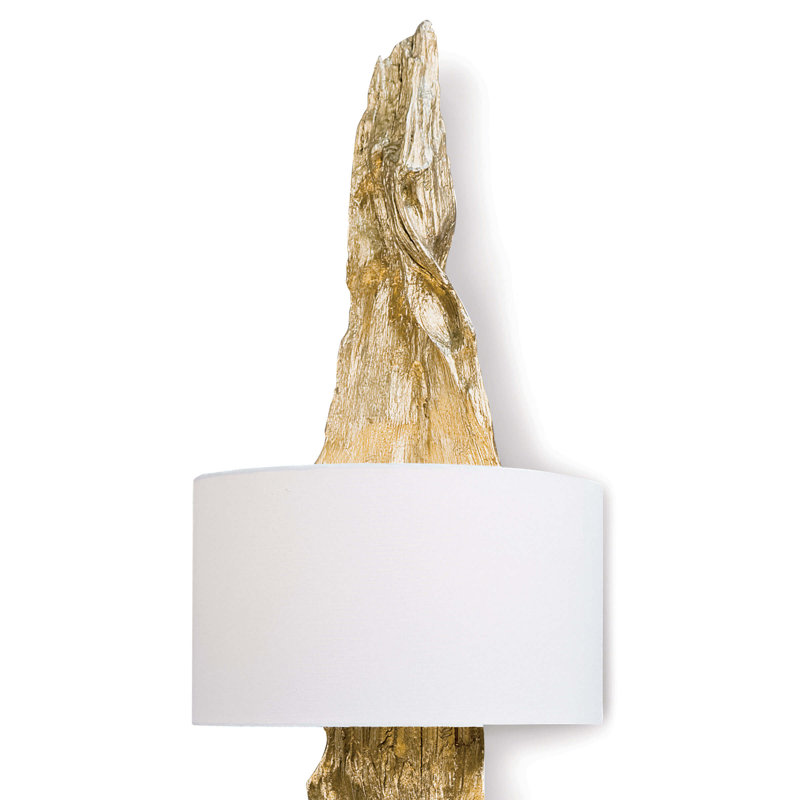 Driftwood Sconce, Antique Gold Leaf