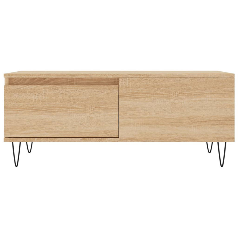 Allenstown Four Leg Coffee Table with Storage, Sonoma Oak