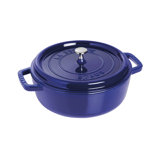 Staub Cast Iron 4 Qt. Shallow Wide Cast Iron Round Dutch Oven