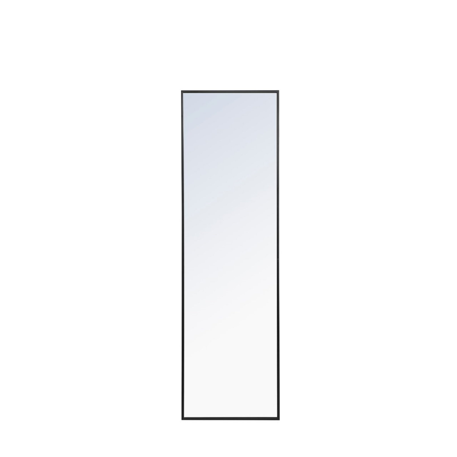 Sabine Metal Rectangle Wall Mirror, 60" x 18", Black