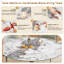 Table de salle à manger ronde avec plateau tournant à 360 ° lisse - Plateau en pierre frittée résistant aux taches et à la chaleur, design minimaliste moderne pour la salle à manger, la cuisine, le coin repas, l'espace compact-1484529006