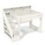 Lit mezzanine double avec escalier de rangement, structure en pin MDF, bureau de jeu moderne-330300701