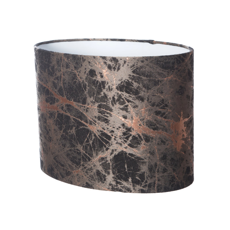 Lava Polyester Oval Lamp Shade ( Screw On ), Black, 20cm H x 26cm W x 17cm D