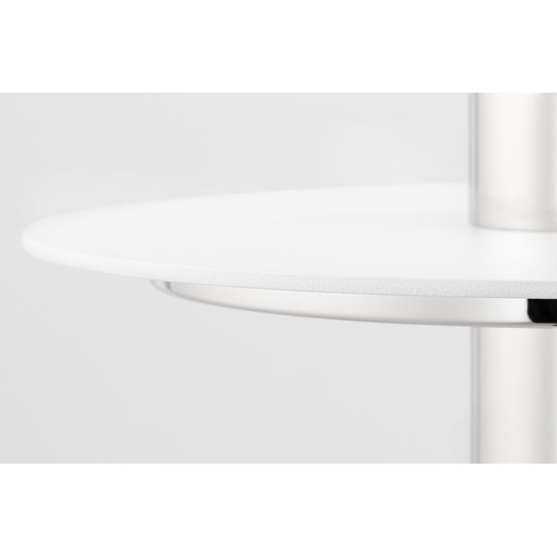 Milo 1-Light Pendant, 4.25" H x 9" W x 9" D, White, Polished Nickel