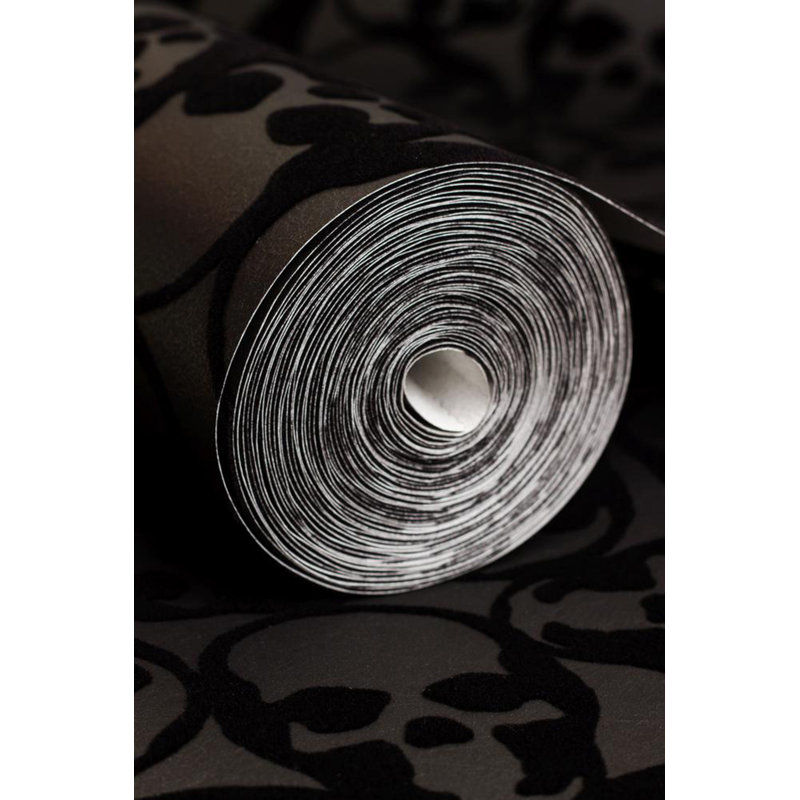 Barbara Hulanicki Flock Abstract Wallpaper Roll