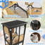 Enclos pour chat Hallvard avec griffoir d'extérieur - Grande maisonnette intérieure en bois pour chat à 4 niveaux avec toit imperméable-1579079849