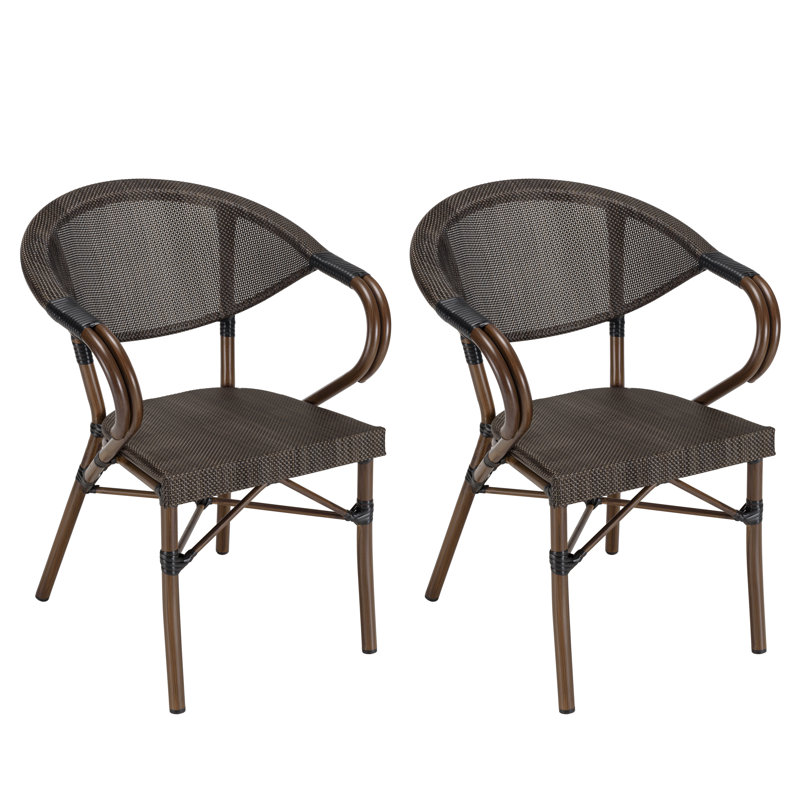 Abanoub Stacking Patio Dining Armchair
