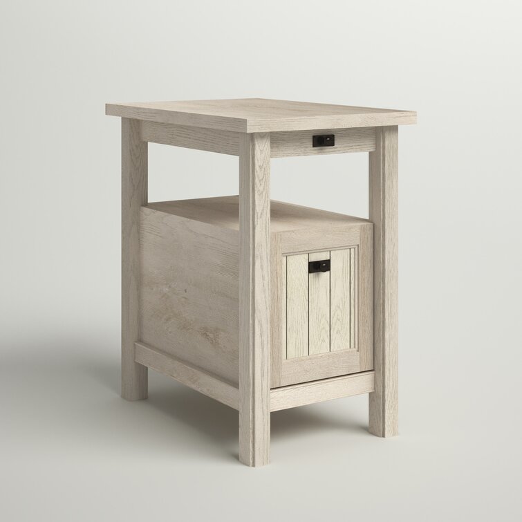 Birkley End Table with Storage Sand & Stable Color: Natural