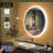 Liese Large Modern LED Round Bathroom Vanity Mirror, Color Temperature Adjustable-338167429