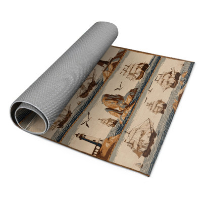 Tapis d'intérieur et d'extérieur brun français