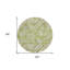 Tapis intérieur / extérieur rond géométrique lavable 8 pi vert et brun artichaut