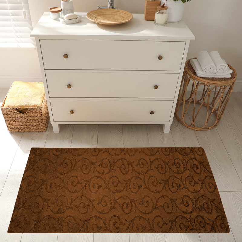 Tapis de cuisine Design, Rectangle 2 pi 8 po x 5 pi 4 po, Brun