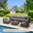 4" Outdoor Replacement Cushion Set Seat/Back Cushion for Patio Furniture-1507764560