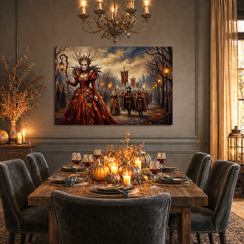 Art fantastique sur toile Halloween, H 28 po x l 40 po