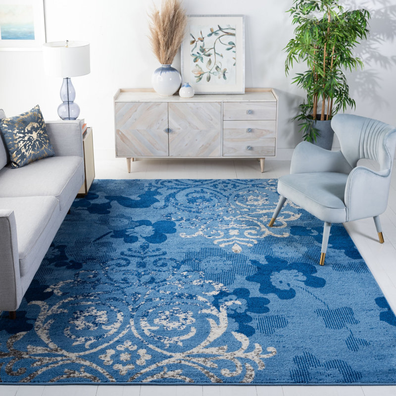 Alonie Performance Damask Rug, Rectangle 8' x 10'