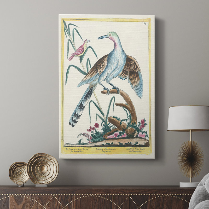 Oiseaux pastel en V - galerie Cavas sur mesure, H 18 po x l 12 po