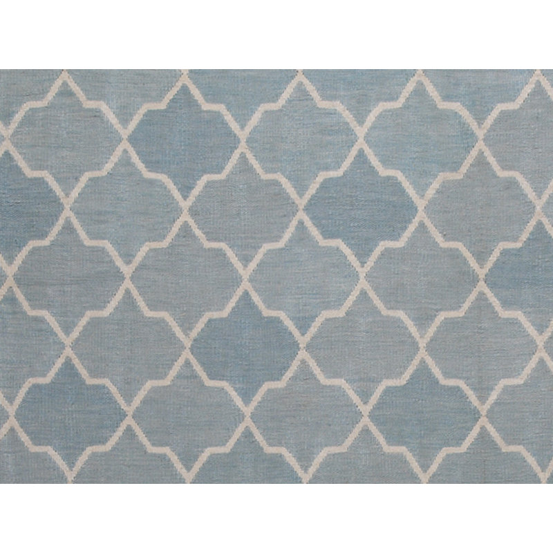 Geometric Area Rug in Blue/Gray