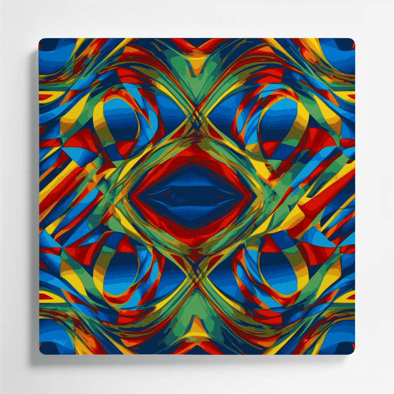 Art mural bleu op Op 44, H 32 po x l 32 po