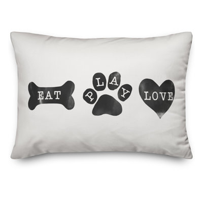  Coussin Eat Play Love