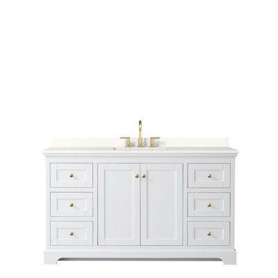 Meuble-lavabo sur pied simple avec plateau Avery
