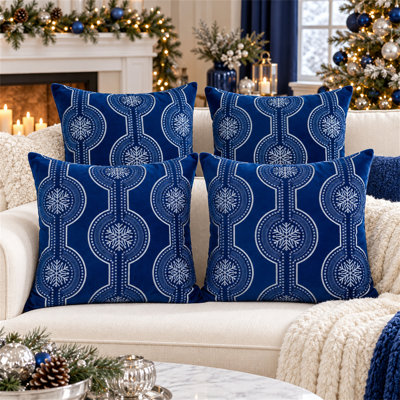 Geometric Velvet Throw Pillow