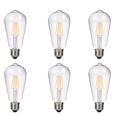 4 Watt (40 Watt Equivalent), ST64 LED, Dimmable Light Bulb, Warm White (2700K) E26/Meduim (Standard) Base