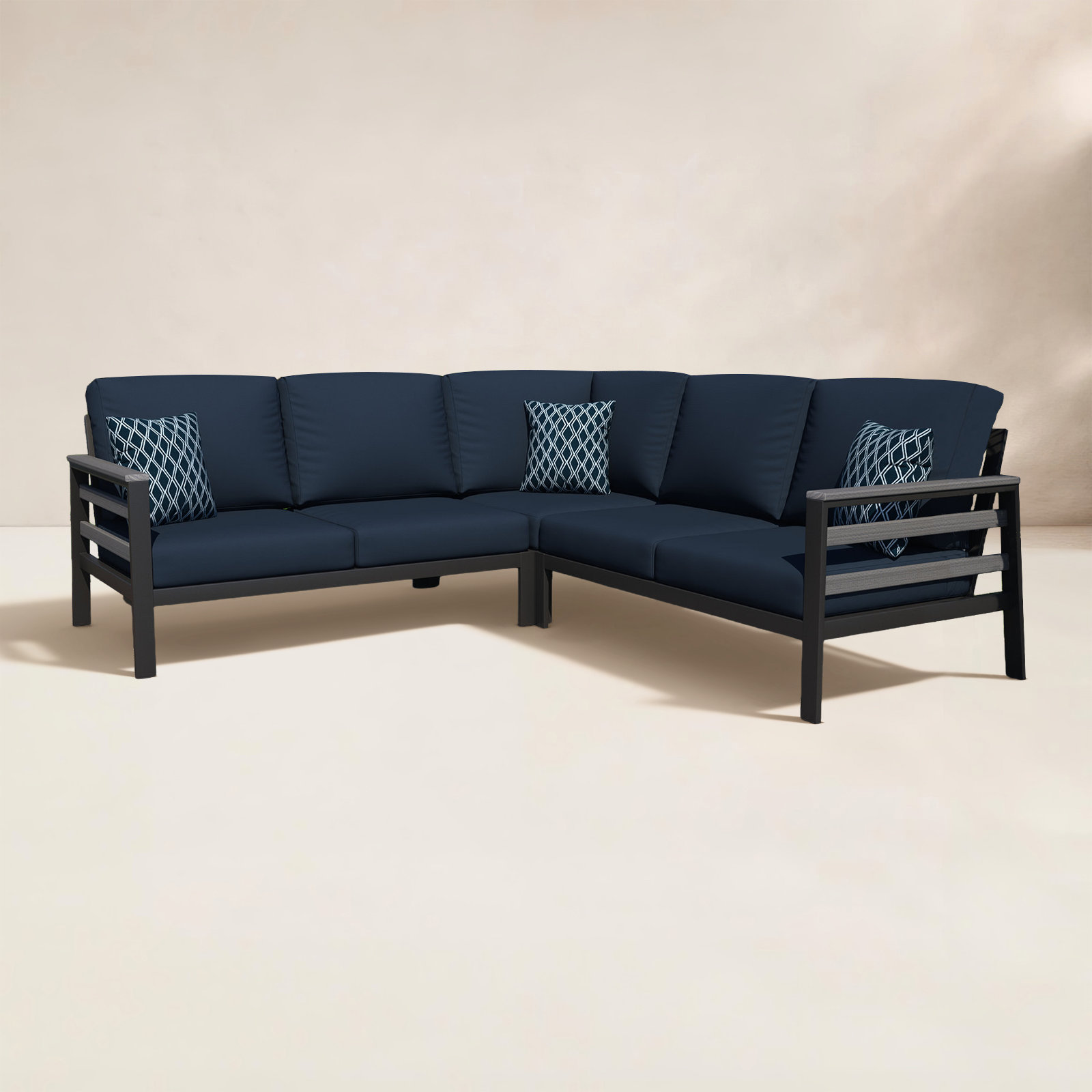Townsend 87" Sunbrella® Patio Sofa, Canvas Navy Sunbrella® Canvas