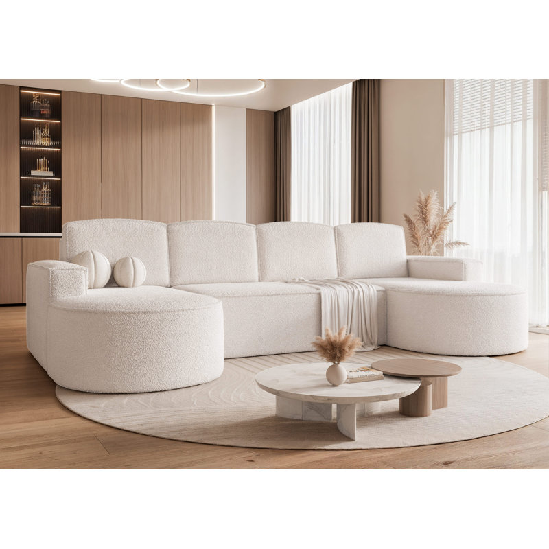 6 Seater Corner Sectional, Ivory