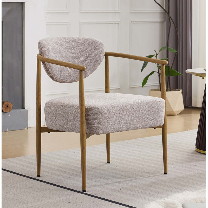 Chaise de salle à manger, chaise de salon, chaises de chambre à coucher 2 ensembles, housse en tissu tissé avec dossier et siège en mousse intérieure, structure en métal avec transfert d'eau