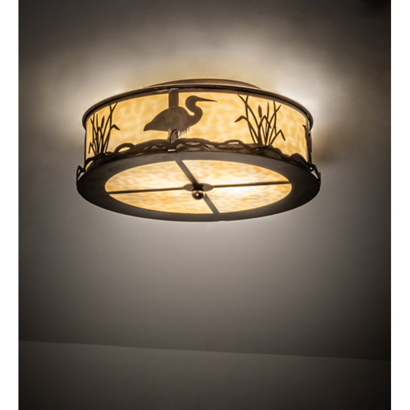 Wildlife at Dawn 2 - Light Semi Flush Mount