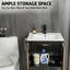 Ensemble de meuble-lavabo mural 24 po avec lavabo, meuble-lavabo flottant 24 po avec lavabo en céramique, porte-serviettes mural-1266676826