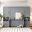 Lit escamotable double pleine grandeur avec placard, tiroirs et tablettes-237085317