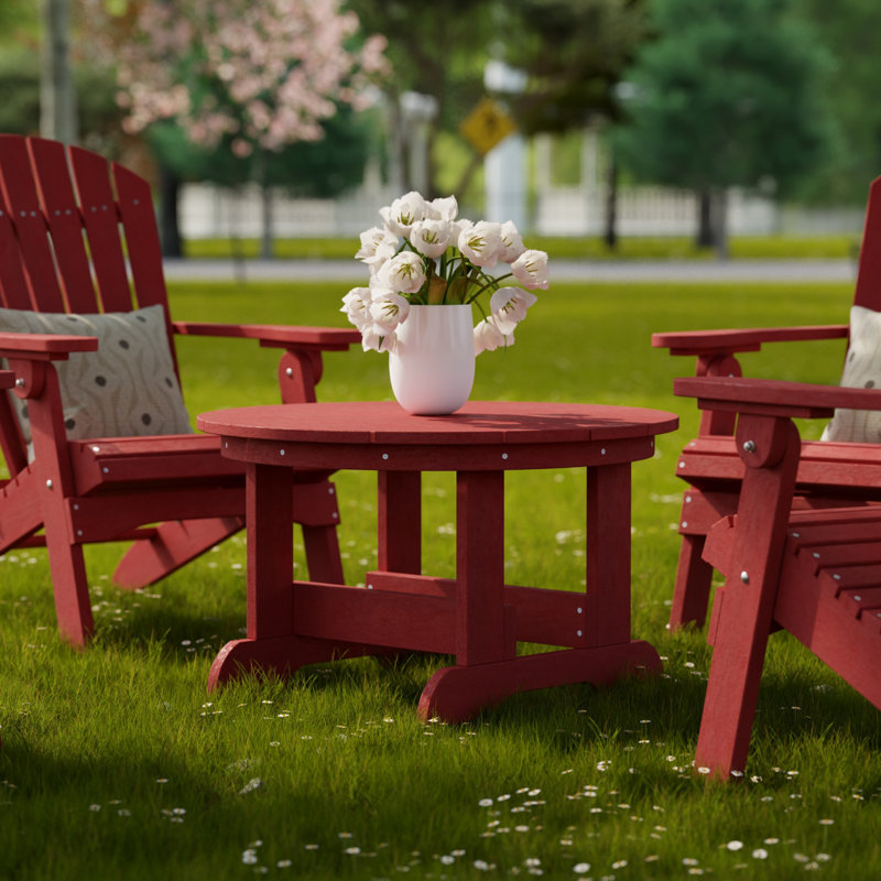Round and Circular Outdoor , 31.5 " W 31.5 " D, Cardinal Red