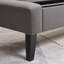 Banc de lit 51,5 po avec rangement en velours gris-131203650
