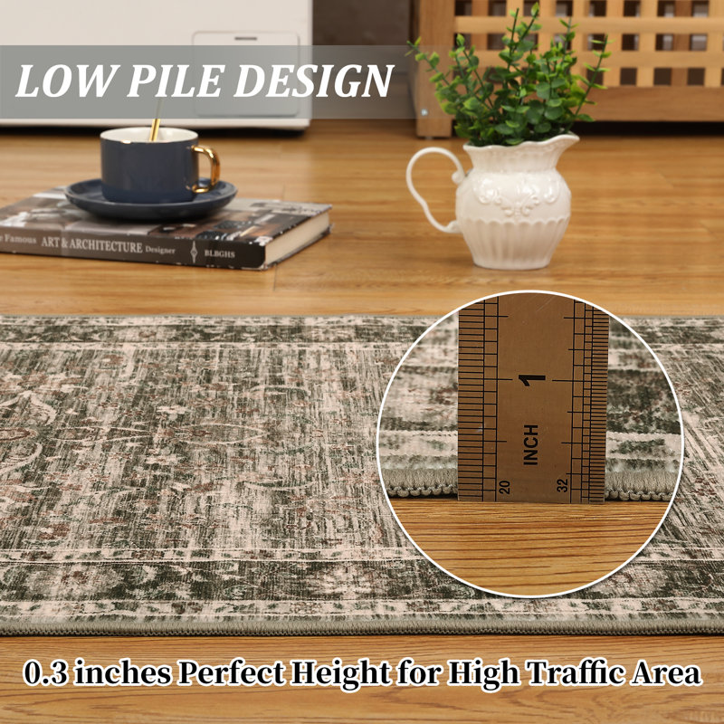 Washable Rugs Area Rugs for Living Room Non Slip Area Rug for Bedroom Farmhouse Stain Resistant Carpet for Office Dining Room Classroom