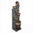 Fountains 6-Tier Rustic Industrial 56.6"H LED Lights, Indoor Outdoor Garden Patio Living Room | Resin | Brown