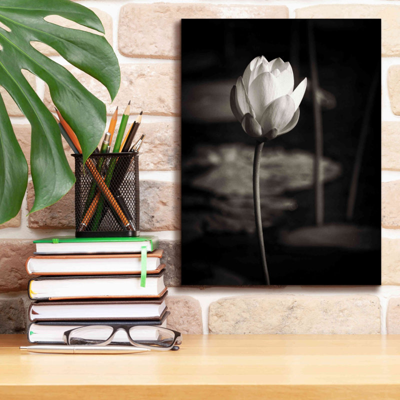 «Lotus Flower VI» par Debra Van Swearingen, art mural sur toile, H 16 po x l 12 po x P 0,75 po