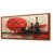 Toile avec cadre flottant brun