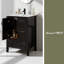 Meuble-lavabo 24 po avec lavabo, une armoire avec porte à fermeture douce, 3 tiroirs à fermeture douce, poignées en métal rétro-1027938672