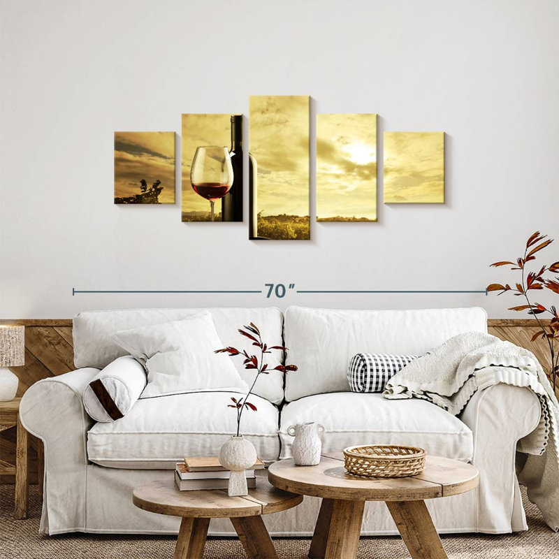 Wine At The Vineyard, 24" H x 55" W
